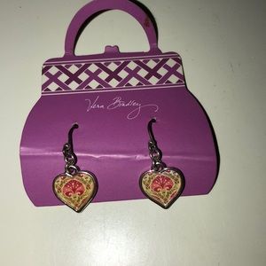 VERA BRADLEY HEART SHAPE EARRINGS